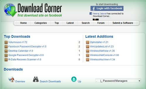 SecurityXploded now on DownloadCorner – First Download Site on Facebook