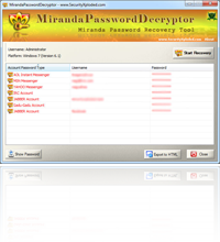 Released New Miranda Password Recovery Tool
